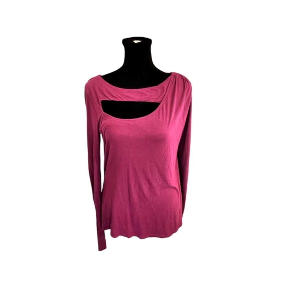 Cable & Gauge Long Sleeve Top With Cutouts